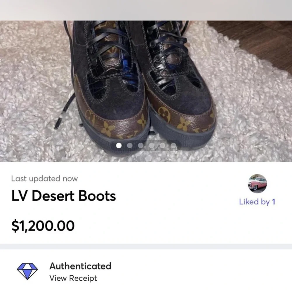 Louis Vuitton Black and Brown Combat Boots - Picture 7 of 7